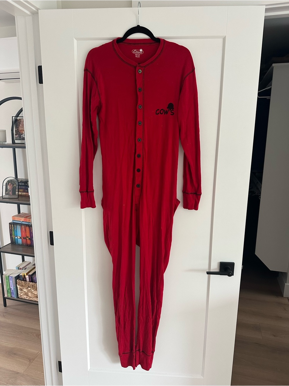 Cows Red Women's One-Piece Footie Pajama